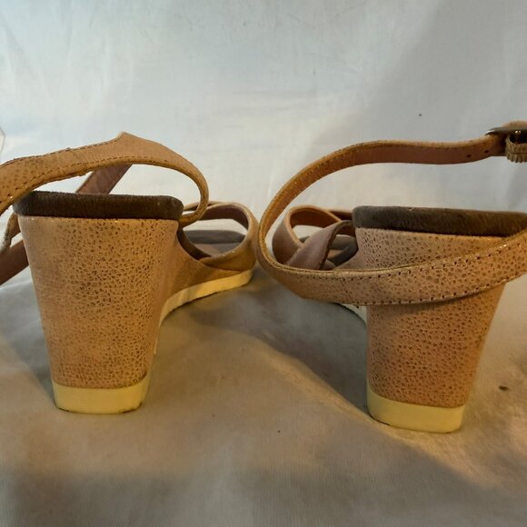 HISPANITAS Codie Wedge Cross SANDALS, Blush Leather Women Size 38 (7-7.5) NEW - Picture 4 of 6